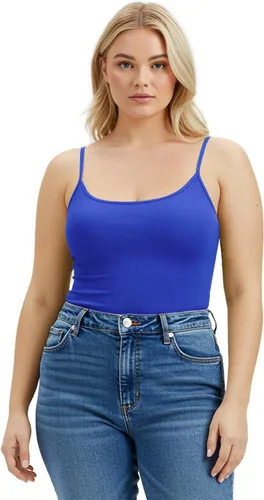 Vista 284 de Emmalise Camisola larga casual básica para mujer, con tirantes ajustables, top en capas
