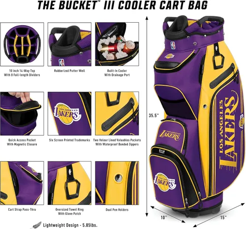 Vista 5 de Team Effort Bolsa de golf NBA The Bucket III Cooler Cart