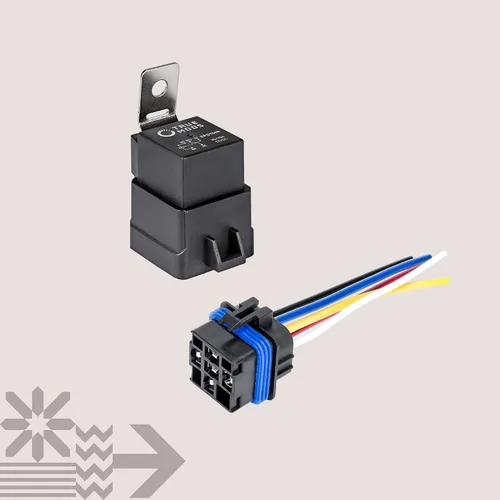 Vista 6 de Juego de arnés de interruptor de relé impermeable Ols de 30/40 Amperios; relés para auto, de doble tiro, unipolar de 12 V, 5 pines, cables