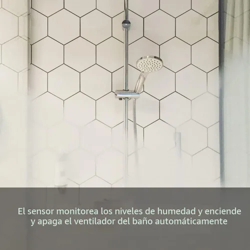 Vista 3 de Interruptor de sensor de humedad Leviton para ventilador de escape de baño, ventilación automatizada, circulación de aire, control de humedad, ¼ HP