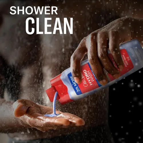 Vista 8 de Old Spice Gel de baño hidratante para hombres, Hydro Wash, aroma e hidratación profunda 2 en 1, ducha fresca 24/7, aroma capitán con niebla oceánica