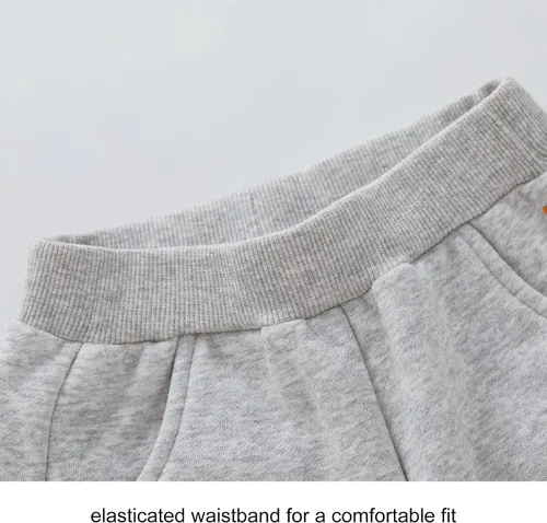 Vista 4 de pureborn Pantalones deportivos unisex de algodón para niños y niñas