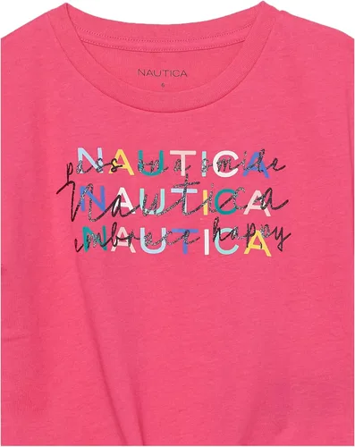 Vista 2 de Nautica Girls' Short Sleeve Tie Front Graphic T-Shirt
