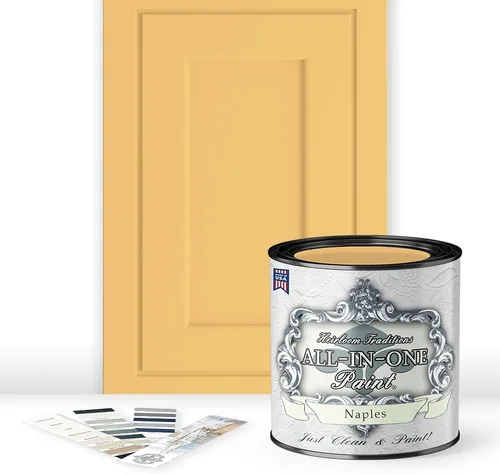 Vista 150 de Pintura TODO EN UNO, Abbey (gris cálido), Muestra de 8oz - Pintura duradera para gabinetes y muebles. Imprimación y capa superior incorporadas,