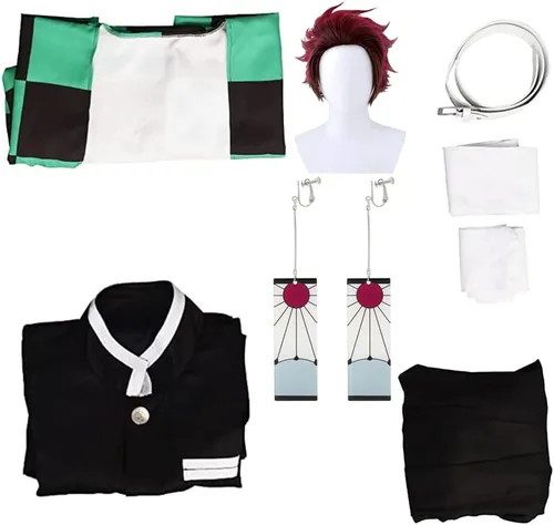 Vista 26 de Moalioi Anime Cosplay Costume Kimono Halloween Women Men's Set Accessories