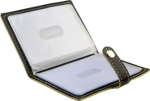 Vista 2 de Karlling billetera de cuero suave para 20 tarjetas de crédito, Negro
