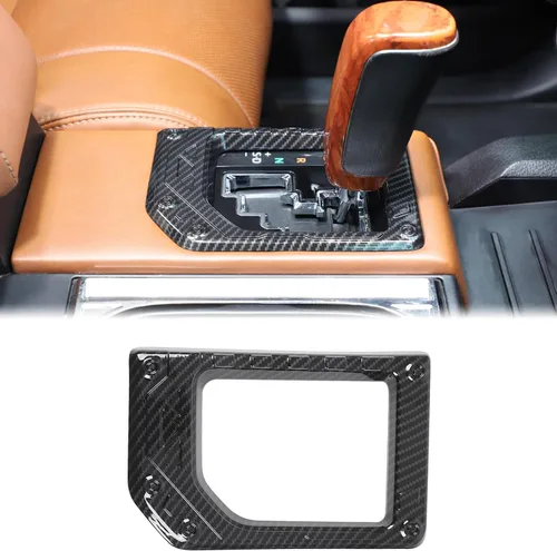 Vista 10 de Aunginsy Cubierta de panel de palanca de cambios de consola central compatible con accesorios Toyota Tundra 2014-2021, palanca de cambios de control