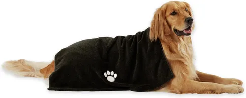 Vista 9 de Bone Dry Toalla de microfibra para aseo de mascotas, colección bordada, XL, 41 x 23.5 pulgadas, color verde lechuga (paquete de 2)
