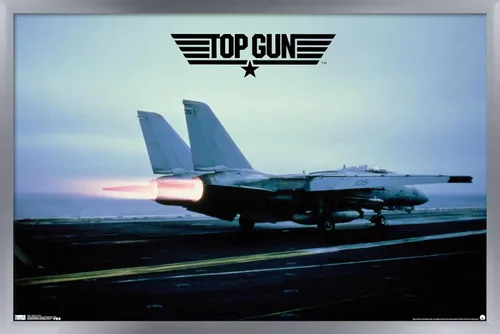 Vista 10 de Trends International Top Gun - Póster de pared de avión Maverick, 14.725 x 22.375 pulgadas, versión enmarcada de madera de granero Versión enmarcada