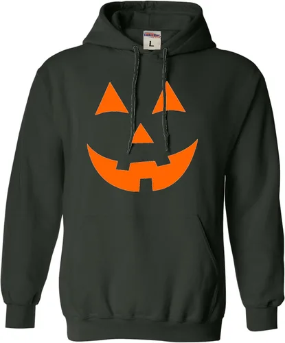 Vista 33 de Go All Out Jack O Lantern Pumpkin Face Halloween Divertida sudadera con capucha para hombre y mujer Naranja