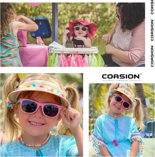 Vista 3 de Lentes de sol polarizados de goma elastómero termoplástico (TPEE) flexible, para niñas y niños de 3 a 9 años