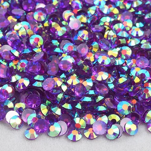 Vista 17 de 10000 diamantes de imitación de resina de 0.118 pulgadas, parte trasera plana transparente, color negro azabache AB para manualidades, zapatos