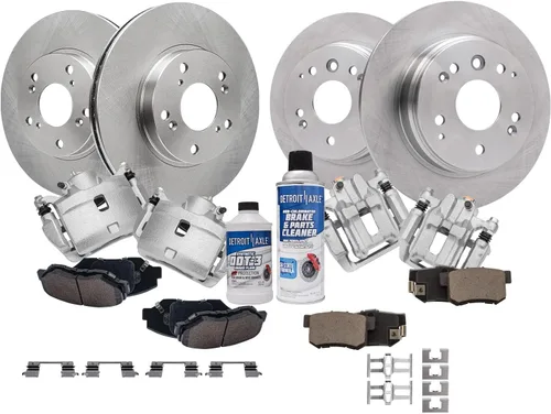 Vista 76 de Detroit Axle - Rotores de freno para Jeep Compass 2015-2022 Renegade 2016-2022 Fiat 500X 2016-2022, 2018, 2019, 2020, 2021. Reemplazo de rotores