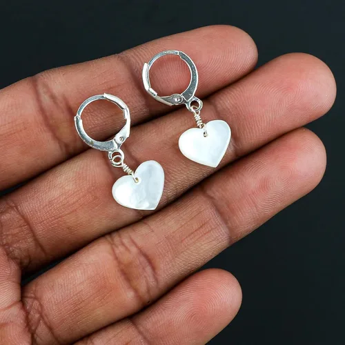 Vista 58 de Aretes de aro de cristal afganita natural Piedras afganas de alto grado Aretes chapados en plata Gota lisa Joyas de piedras preciosas hechas