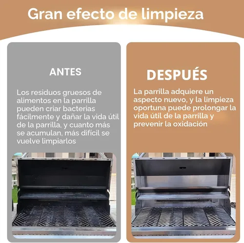Vista 4 de AWEASROY Limpiador de Parrilla de Servicio Pesado, Ladrillos de Limpieza de Parrilla con Mango, Piedra de Limpieza de Plancha de Piedra Pómez que