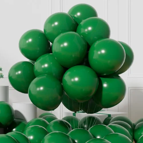 Vista 12 de AULE Globos metálicos negros de 12 pulgadas, 50 globos de látex negros, helio cromado, globo grueso brillante, decoración perfecta para fiesta