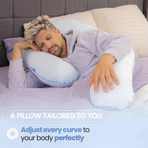 Vista 6 de Contour Almohada corporal Swan con funda de almohada Cool XL, como se ve en la televisión