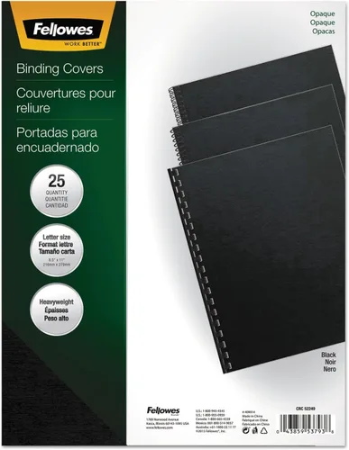 Vista 5 de Fellowes 5224901 - Cubiertas de presentación, lisas, 216 mm x 279 mm, color negro (25 unidades)