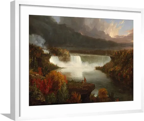Vista 13 de ART.COM Lienzo enmarcado para pared, vista lejana de las cataratas del Niágara, 1830 por Thomas Cole, decoración escénica, 16 x 12 pulgadas, marco