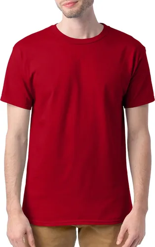 Vista 2 de Hanes Essentials Paquete de camisetas para hombre, camisetas de algodón con cuello redondo, 4o6unidades