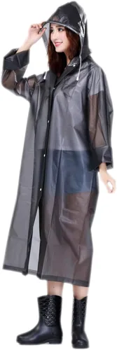 Vista 2 de Chaqueta de lluvia con capucha para mujer