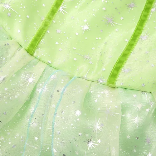 Vista 4 de Vestido de fantasía verde de flores de hada Tinker Bell para niñas