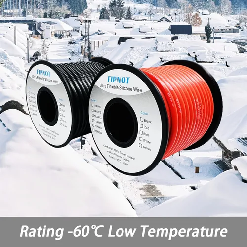 Vista 4 de Cable de 8 AWG Alambre Calibre 8 de Silicona - Carrete Negro de 25 pies, Alambre de Cobre Estañado Trenzado Extra Flexible 8AWG para Soldadura 200℃