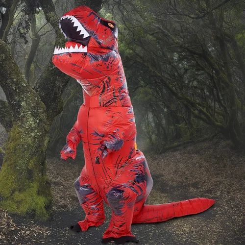Vista 5 de Lulu Home Halloween Dinosaur Costume Inflatable T-Rex Dinosaur Costume for Adults