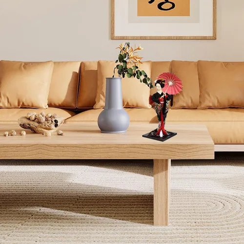 Vista 7 de jojofuny Figura de muñeca japonesa de Geisha de 11.22 pulgadas, estatua de muñeca asiática para decoración del hogar y la oficina, cultura japonesa