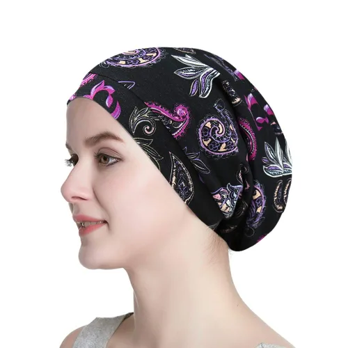 Vista 40 de Alnorm - Gorro con forro de satén y suave banda elástica para hombres y mujeres, talla única Se ajusta a la mayoría