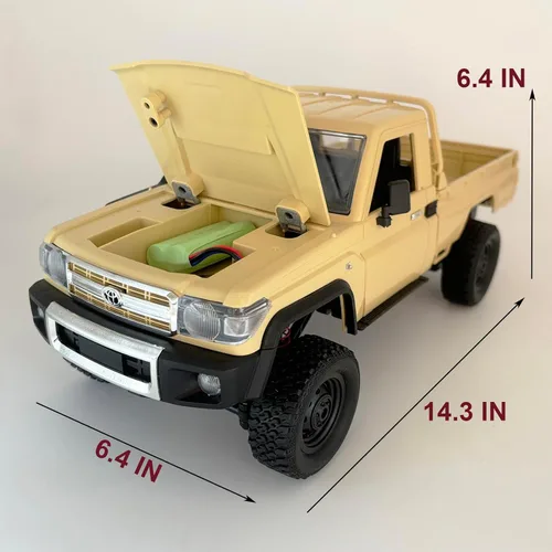 Vista 6 de WPLDEWAN RC Rock Crawler 4x4 RC Truck MN82 Toyota LC79 Camión teledirigido