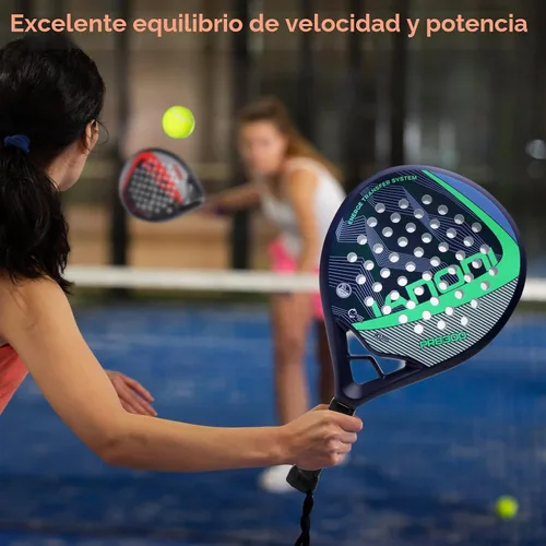 Vista 8 de Padel Racket Carbon Fiber Surface with EVA Memory Flex Foam Core Lightweight Padel Racquet