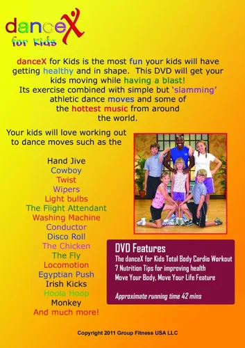 Vista 2 de DanceX Divertido DVD de baile y ejercicio para niños con gran música Ultimate Indoor Fitness y entrenamiento Video para niños