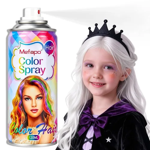 Vista 26 de Acomler Spray de color negro temporal para el cabello para niños, mujeres y hombres, tinte temporal lavable para el cabello, cera