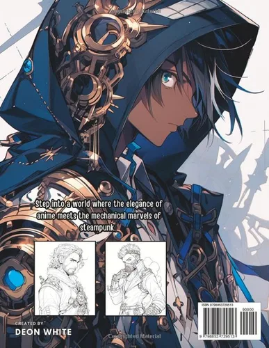 Vista 2 de Clockwork Fantasia Anime Steampunk Coloring Book