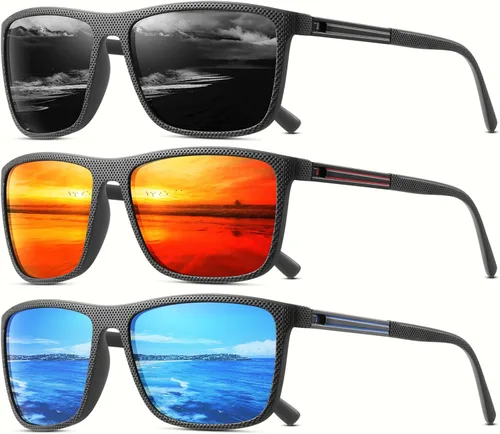 Vista 8 de Gafas de sol polarizadas para hombre, clásicas, ligeras, para conducir, pesca, golf, sol, protección UV
