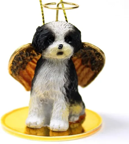 Vista 193 de Conversation Concepts Adorno navideño: Chihuahua, pelo largo 19-Dorado