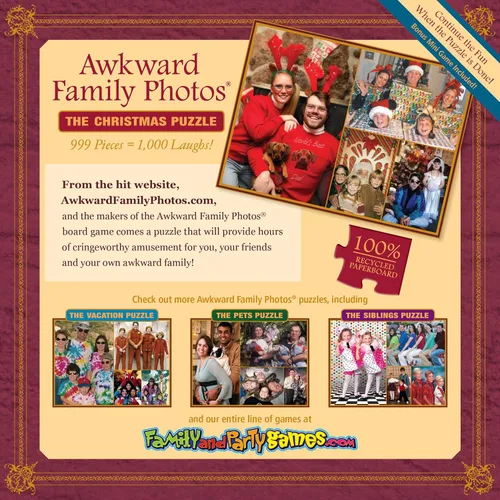 Vista 2 de Rompecabezas de Navidad de fotos familiares incómodas