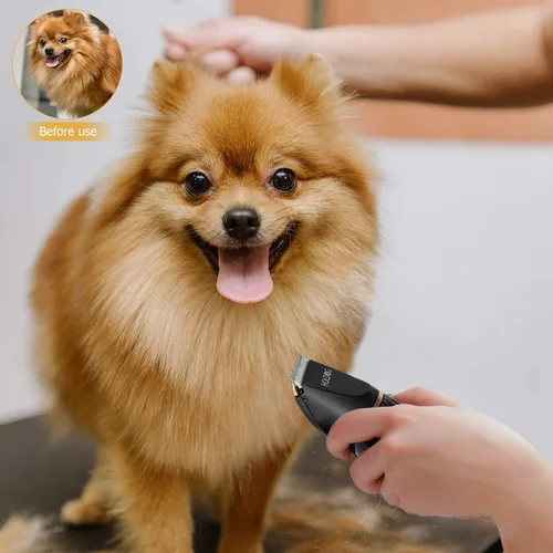 Vista 7 de Cortapelos para perros, profesional, resistente, de 3 velocidades, de bajo ruido, de alta potencia, recargable, inalámbrica, herramientas