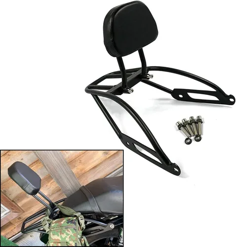 Vista 10 de Respaldo de pasajero desmontable Sissy Bar para Vulcan S650 VN650 EN650 2015-2024 (con portaequipajes)