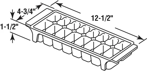 Vista 2 de Prime-Line MP10863 Bandejas de plástico estándar para cubitos de hielo (paquete de 2)
