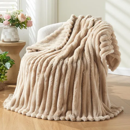 Vista 76 de NEWCOSPLAY Manta de Tiro Súper Suave Aqua Franela Sedosa Premium Forro Polar Jacquard Acanalado 3D Ligero Manta de Cama Uso en Todas las Estaciones
