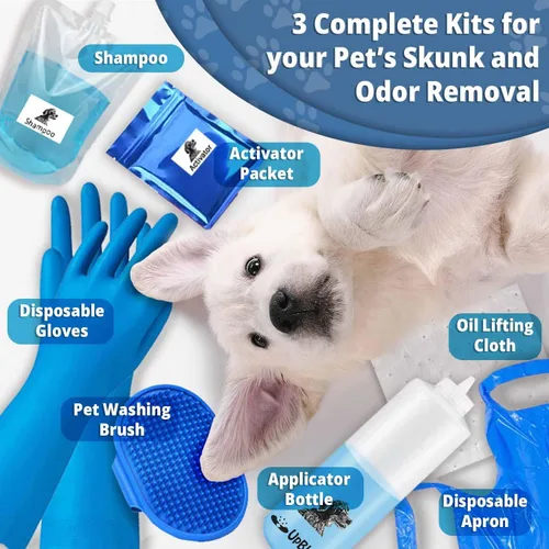 Vista 2 de UpBloom - Benny's Best Pet Skunk and Odor Eliminator Shampoo Deodorizer Kit Buddy - Champú y accesorios para perros, gatos y mascotas Skunk