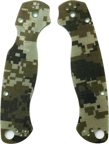 Vista 6 de 1 par de asas G10 Escalas de mango de fibra de vidrio, parche de bricolaje Material de herramienta para Spyderco Para Militar 2 C81 Cuchillo Rojo