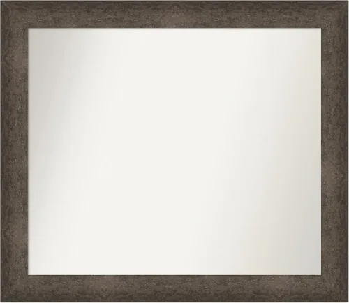 Vista 121 de Amanti Art Espejo de pared personalizado no biselado (25 x 25 pulgadas), marco de bronce acentuado, varios tamaños personalizados, espejo de baño