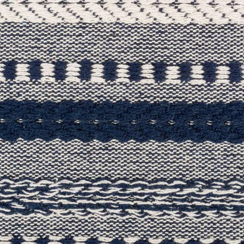 Vista 4 de DII Farmhouse - Camino de mesa trenzado a rayas, 15x72, azul marino