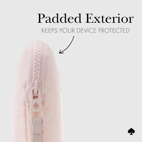 Vista 3 de Kate Spade New York - Funda para portátil de 14 pulgadas, color rosa tiza Puffer-Chalk Rosa