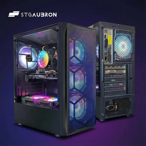 Vista 3 de Escritorio para PC para juegos STGAubron, Core I5, RX 5700 8G, RAM 16G, SSD 512G Gaming Computer Tower for Streaming,Video Editing,Home,School,I5