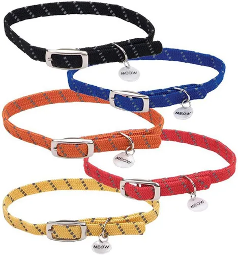 Vista 5 de Collar para mascotas ElastaCat., Adjustable, Negro