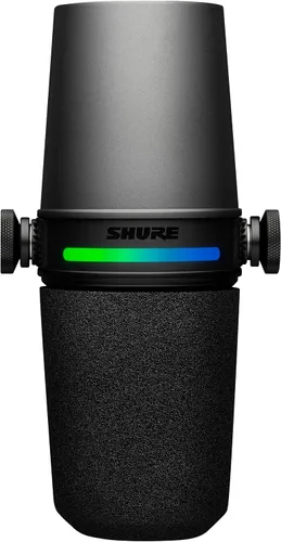 Vista 10 de Shure MV7i - Micrófono inteligente USB-C y XLR para podcasting, música y transmisión con interfaz de audio incorporada, modo de nivel automático